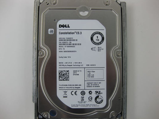 Dell FNW88 1TB 7200RPM 6GBPS 3.5" SAS HDD  ST1000NM0023