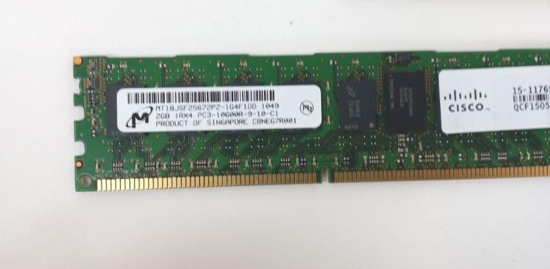 CISCO MT18JSF25672PZ-1G4F1DD 2GB 1RX4 PC3-10600R Memory DIMM Module