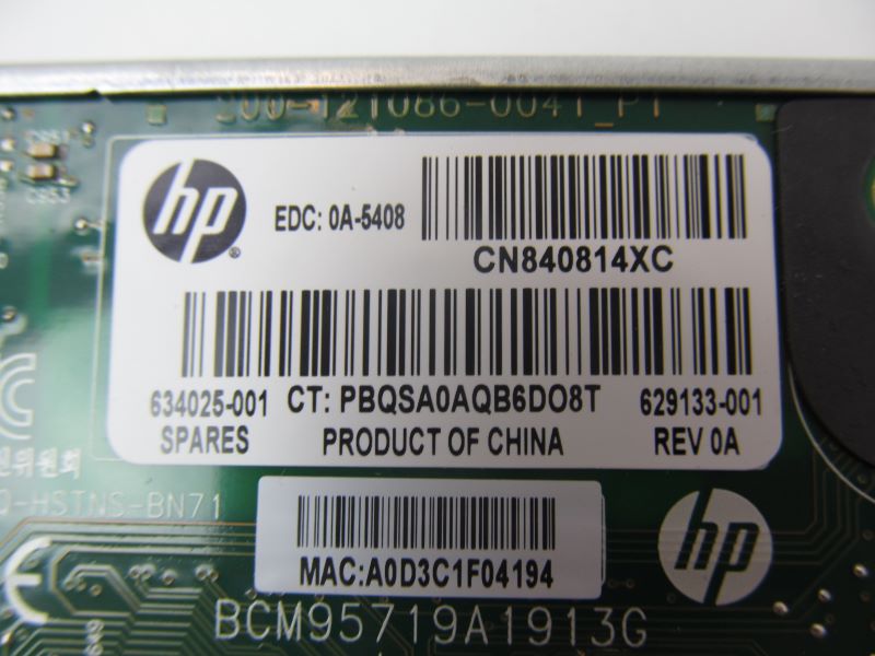 HP 634025-001 1GB Quad Port 331FLR Ethernet Adapter