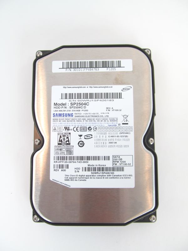 Dell 0YY125 250GB 7200RPM 3.5 Hard Drive