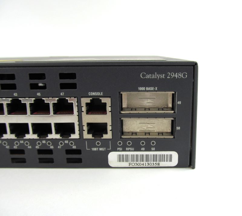 Cisco WS-C2948G Cisco Catalyst WS-C2948G Switch 2948G 48-Port 10/100 +2 GBIC