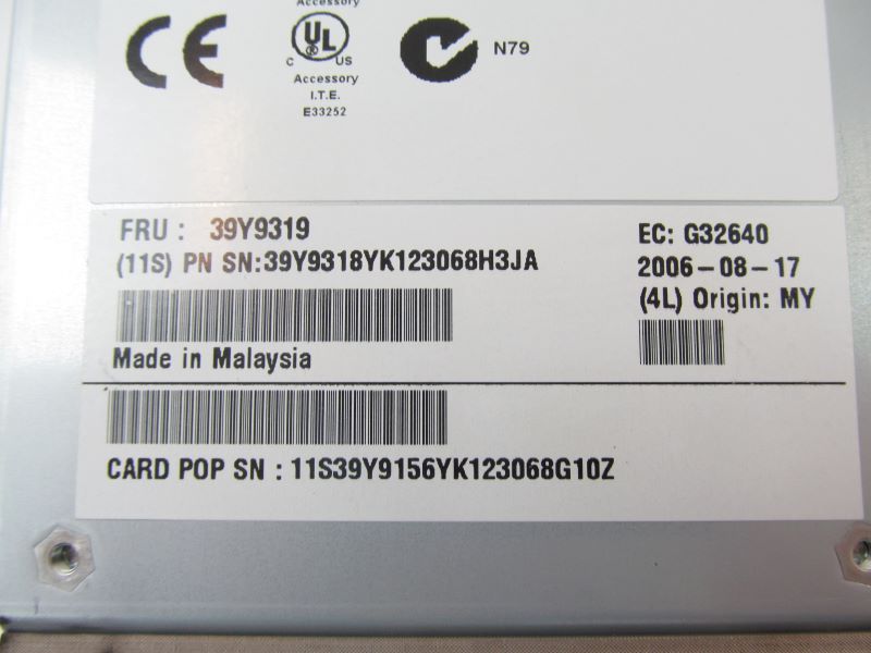 IBM 39Y9319 Optical Passthru 4Port Module