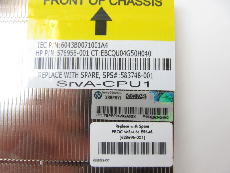 HP 583748-001 BL2X220C SPS-Heatsink SVR A CPU1