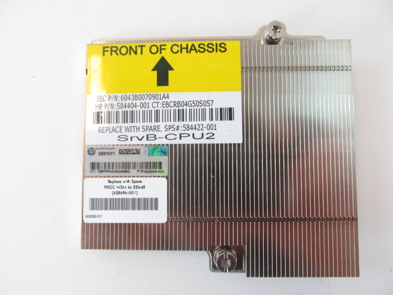 HP 584422-001 HP BL2x220c G6 Heatsink SVR B CPU2