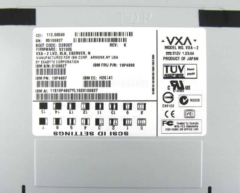 IBM 6120 80/160GB VXA 8mm Internal Tape Drive CCIN 63AO