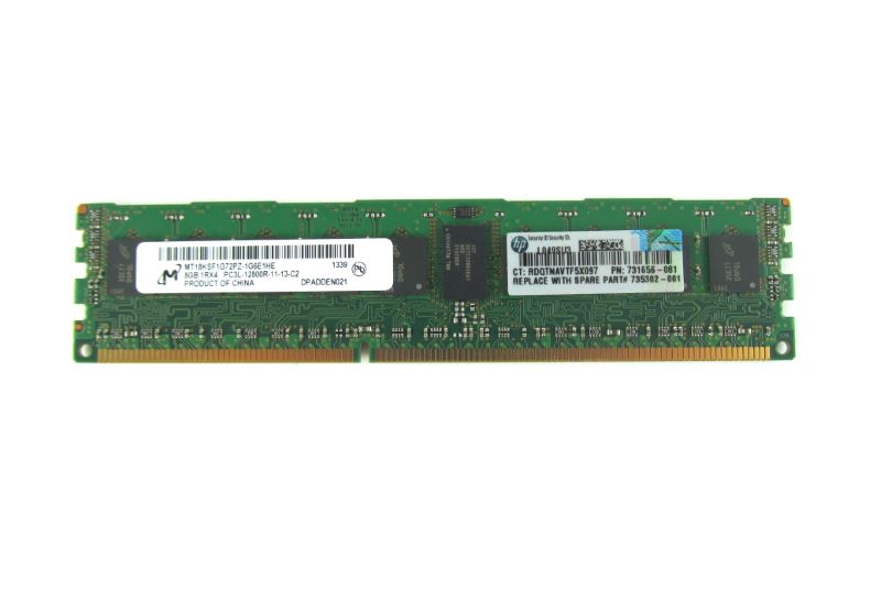 HP 731765-B21 8GB 1Rx4 PC3L-12800R Server Memory