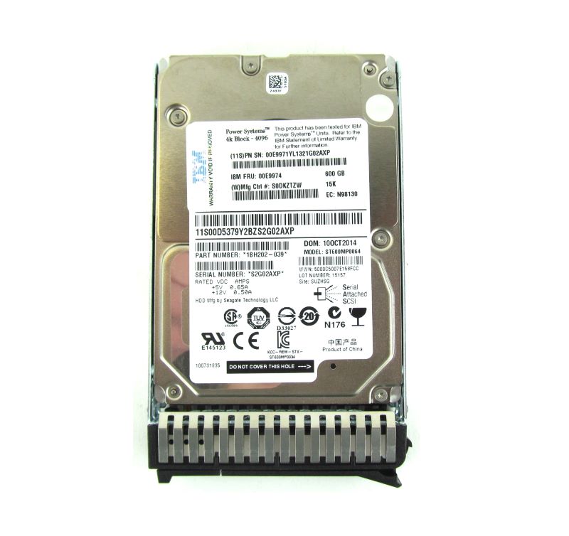 IBM ESFF 600GB 15K RPM SAS SFF-3 HDD Hard Disk Drive 4K Block 4096 AIX 59E5