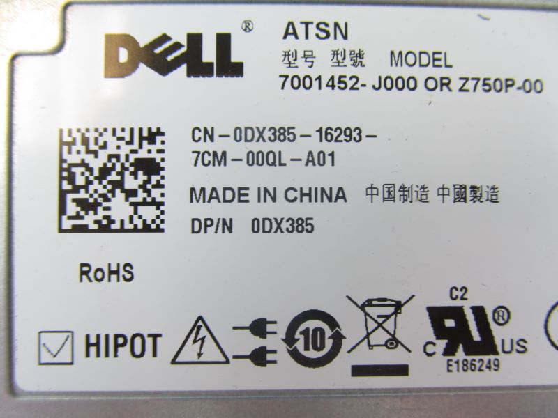 Dell DX385 750W Power Supply for PE2950
