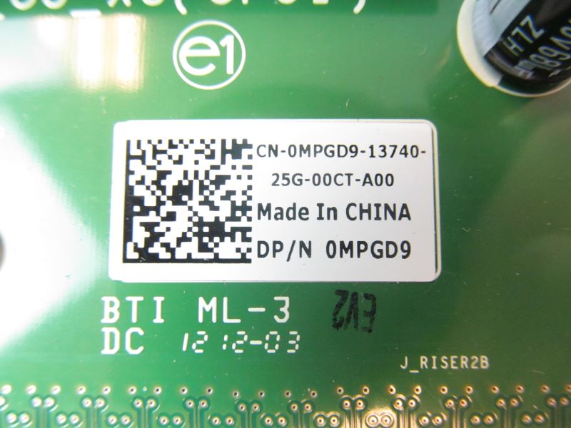 Dell MPGD9 PowerEdge R720 (2X) PCI-E Riser Card Board