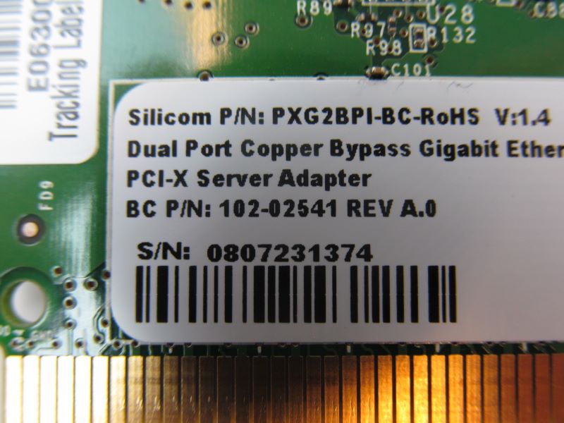 Silicon 102-02541 Dual Port Copper Bypass PCI-X Gigabit Ethernet Server Adapt