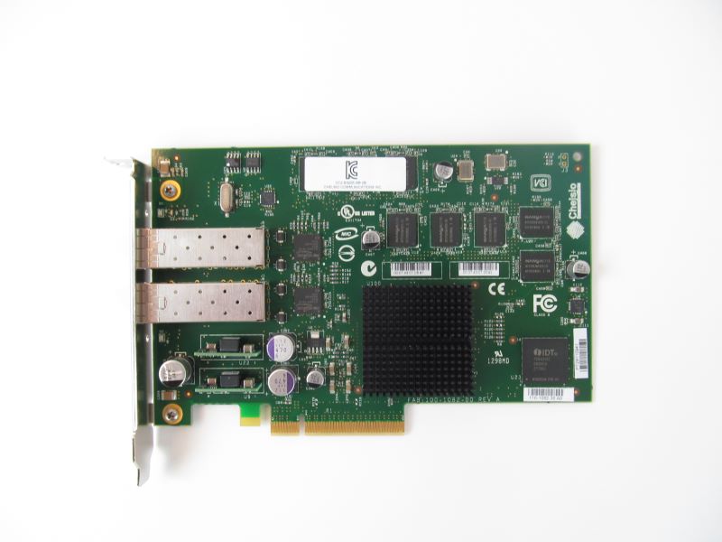 Chelsio 110-1082-30 Dual Port 10GB PCI-E Fiber HBA, no SFPs