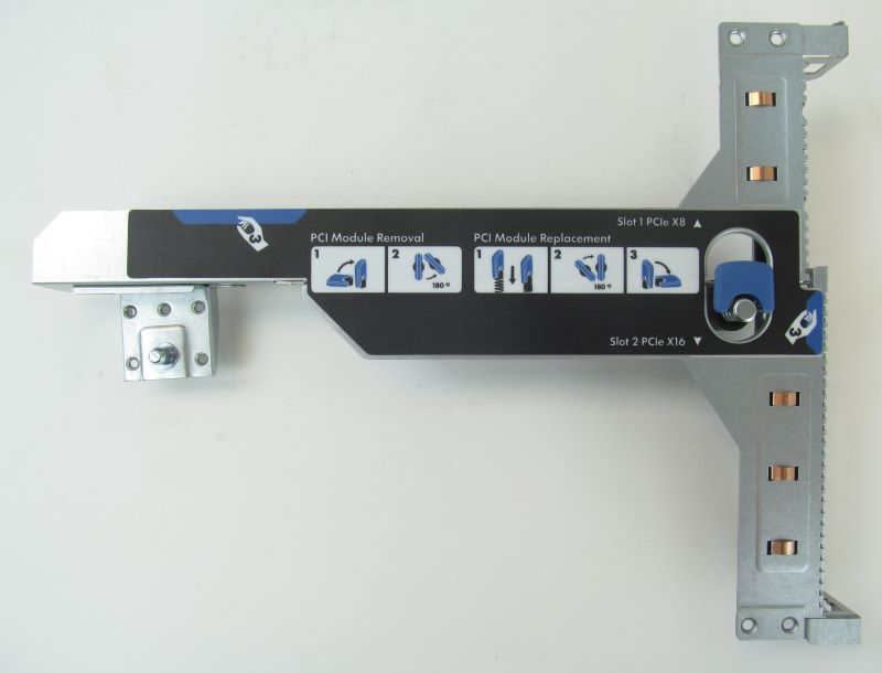 HP 671352-001 ProLiant DL360p Gen8 2-Slot PCI-E Server Riser Card and Cage