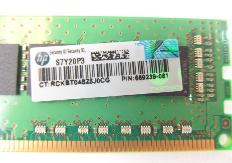 HP 669239-081 8GB 2RX8 PC3-12800E-11 Memory DIMM