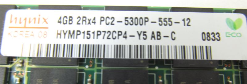 HP 487005-061 4GB 2RX4 PC2-5300P DDR2 DIMM