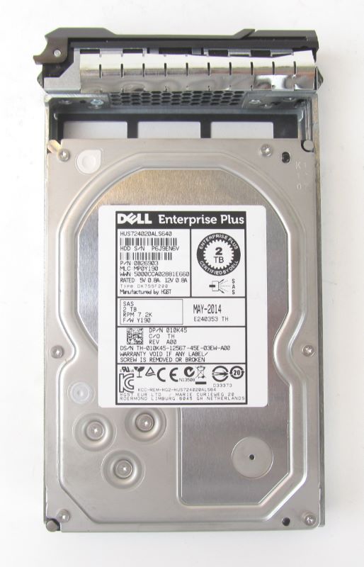 Compellent 010K45-CML Compellent 2TB 7200 RPM 3.5" SAS HDD