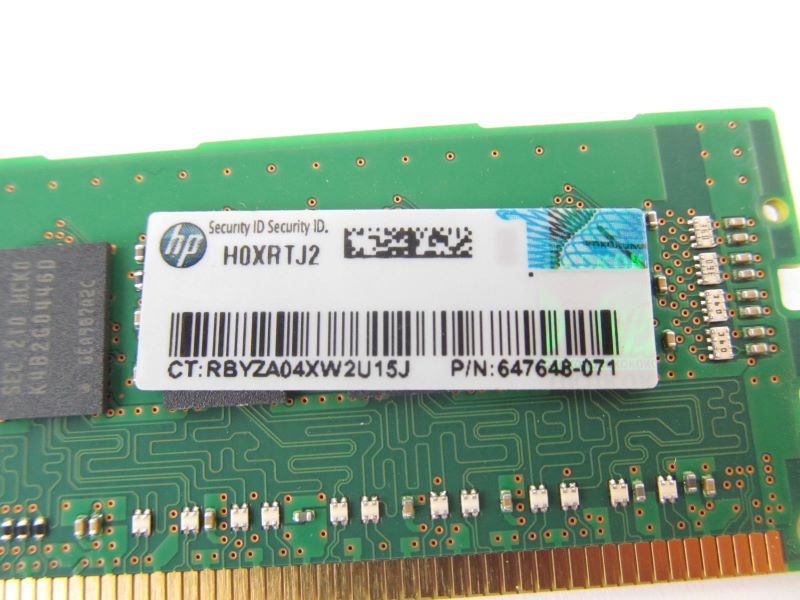 HP 647648-071 4Gb SDRAM DIMM PC3-12800R Memory