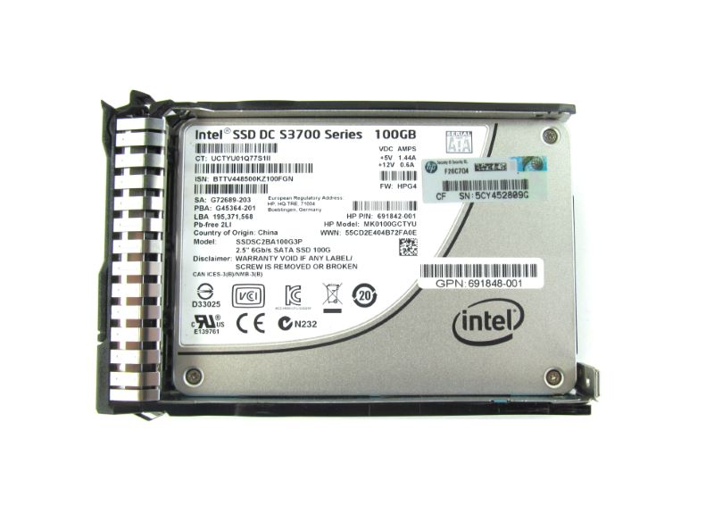 HP 692164-001 HP 100GB 6G SATA 2.5" MLC SSD