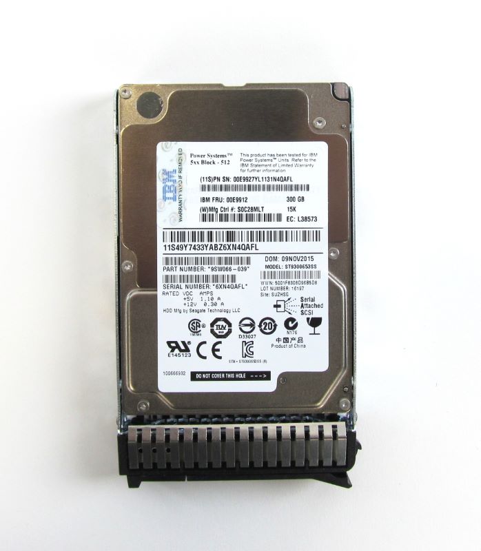 IBM ESDB 300Gb 15K SAS SFF -3 (AIX/Linux) 59E0 2.5" Disk Drive