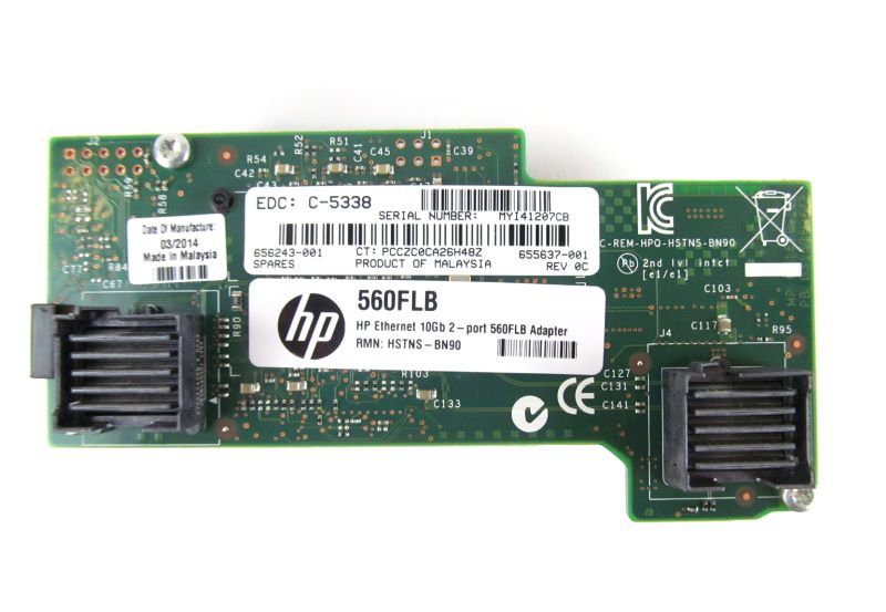 HP 655639-B21 10Gb 2-Port 560FLB Ethernet Adapter