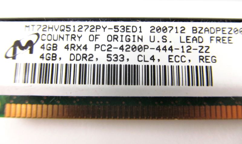 IBM 39M5869 4Gb PC2-4200 VLP DDR2 Memory DIM