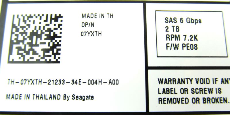 Compellent 7YXTH SC200 2TB NL SAS 7.2K 6Gbps 3.5" Hard Disk Drive