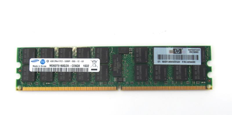 HP AB566BX HP 4GB 2RX4 PC2-5300P DDR2 DIMM