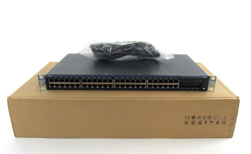 Juniper EX2200-48T-4G 48-Port Layer3 Switch w/ 4 SFP Uplink Ports, Rack Kit