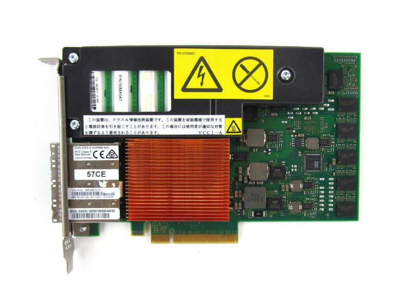 IBM EJ0L 4-Port 6Gb SAS PCIe3 (x8) 12Gb Cache RAID FH Adapter