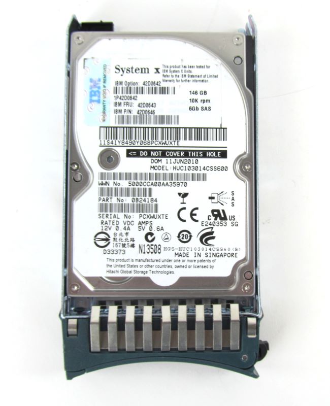 IBM 42D0642 146Gb 10K 6Gbps 2.5" Hot Swap SAS Hard Disk Drive HDD
