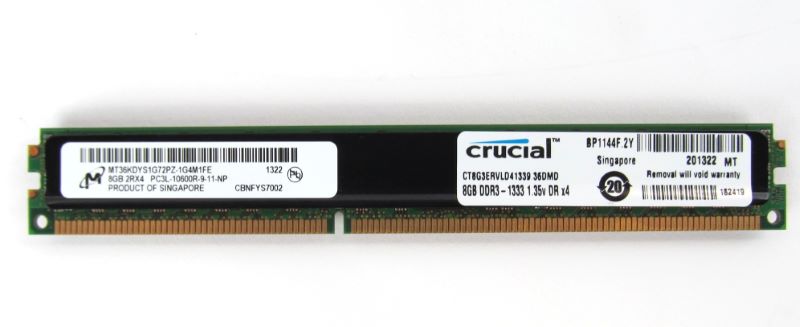 Crucial CT8G3ERVLD41339 8Gb 2RX4 PC3L-10600R DDR3 1.35V Memory