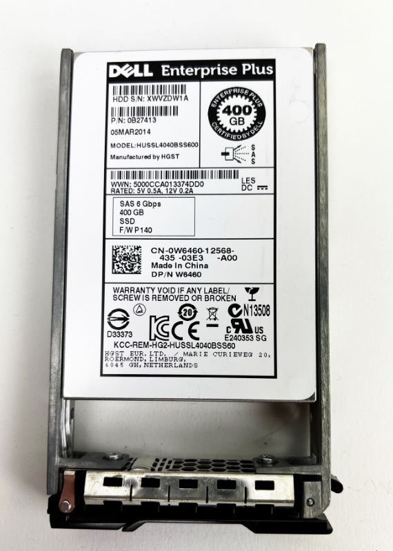 Compellent W6460-CML SC220 Tray 400Gb SAS 6Gbps SLC SSD