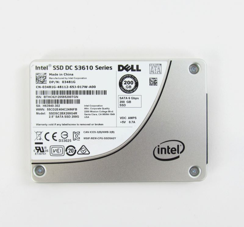 Dell 3481G 200Gb SATA 6Gbps SSD Intel DC