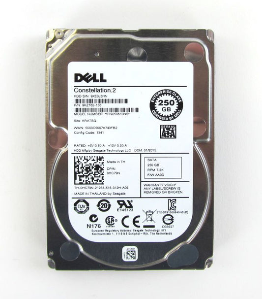 Dell HC79N 250Gb 7.2K 2.5" SATA Hard Drive