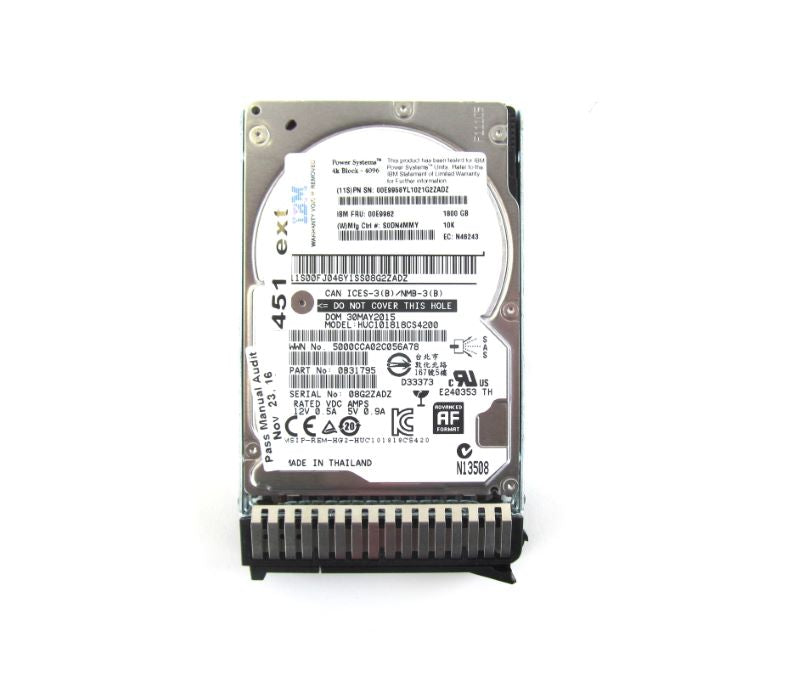 IBM ESFV 1.8Tb 10K SAS 2.5" SFF Hard Drive CCIN 59DE