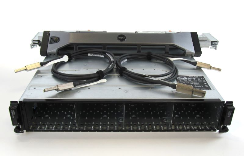 Compellent SC220 Compellent 24-Slot SAS Storage Enclosure, Bezel Rails 2x SAS