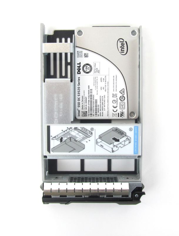 Dell 394XT 120Gb 6Gbps 2.5" SATA SSD in 3.5" R730 Tray