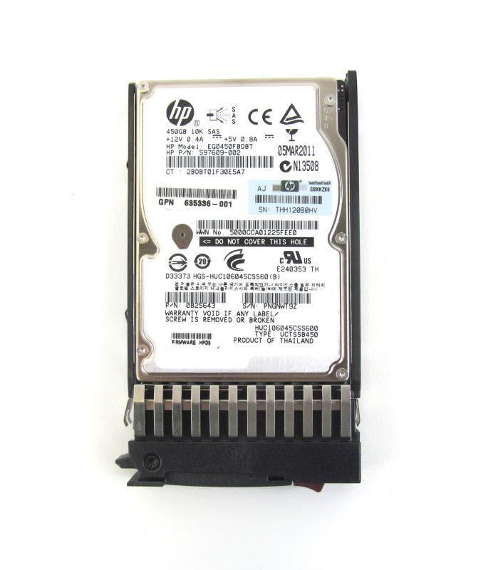 HP 613921-001 M6625 450Gb 6G 10K SAS Hard Drive