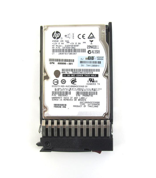 HP 613921-001 M6625 450Gb 6G 10K SAS Hard Drive