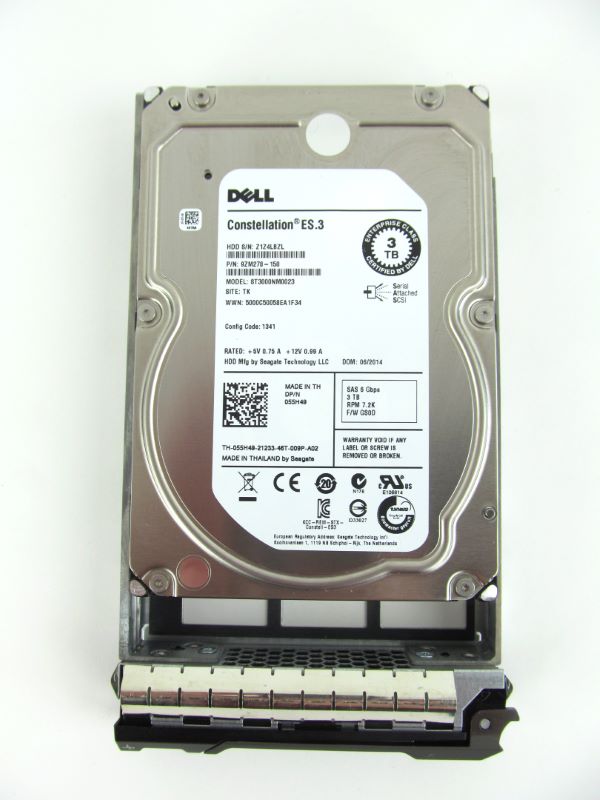 Dell 55H49 3TB 7.2K SAS 6GB/s 3.5" 512N HDD ST3000NM0023
