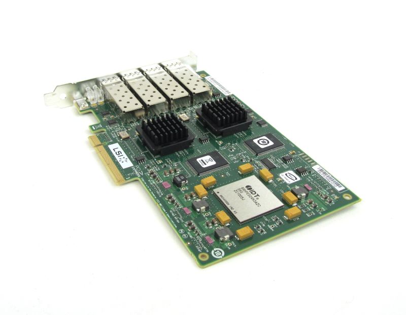 LSI LSI7404EP-LC Logic Quad Port 4Gb PCIe Fbre HBA w/ SFP