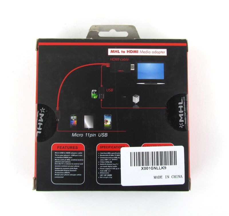 4 New in Box MHL 11-Pin Micro USB to HDMI Media Adapter Cable