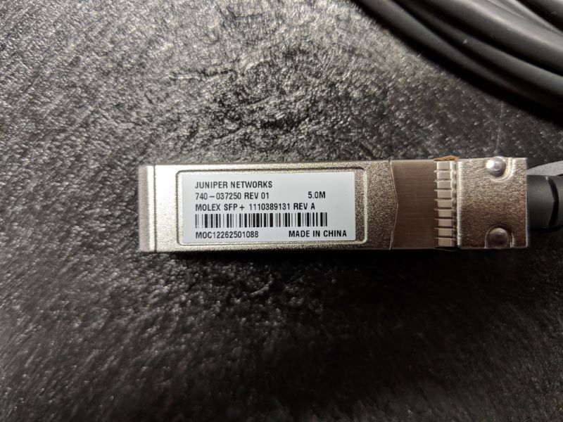 JUNIPER 740-037250 10GBE DAC SFP+ 5M Cable