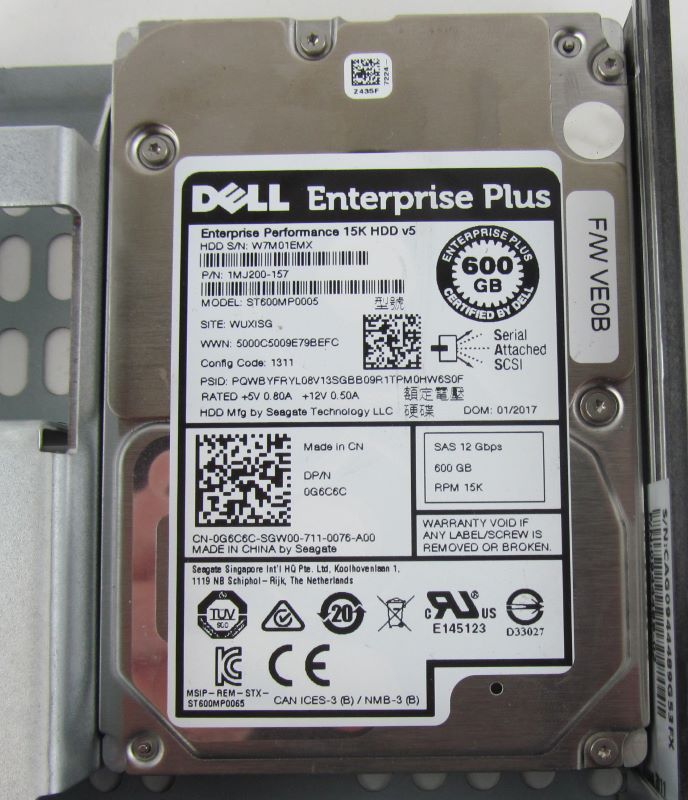 Compellent G6C6C-SC200 600GB 15K 2.5" 12G SAS (SC220)