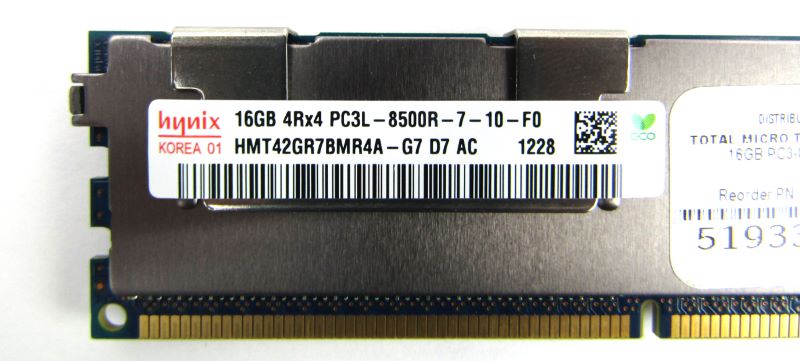HYNIX HMT42GR7BMR4A-G7 16GB 4Rx4 PC3L-8500R Dimm