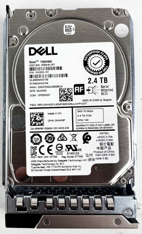 Dell RWR8F 2.4TB 10K SAS 2.5 12G ST2400MM0159