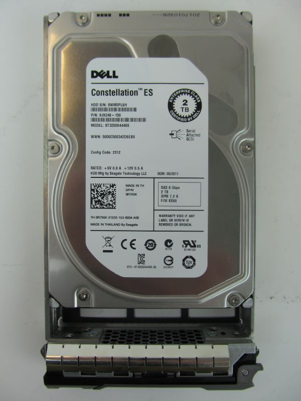 Dell 8XNCG 2TB 6Gbps 7.2K 3.5" NL SAS Drive with Tray Option#
