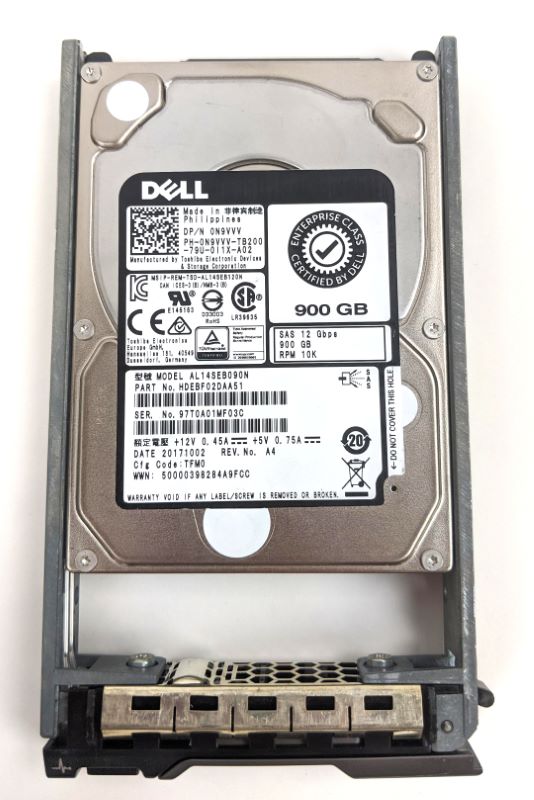 Dell N9VVV 900GB 10K SAS 12GBPS 2.5" Hard Disk Drive with Tray