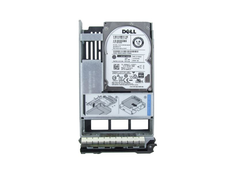 Dell 96WJT 1.8TB 10K 12Gb/s 4Kn SAS 2.5" HDD w/tray