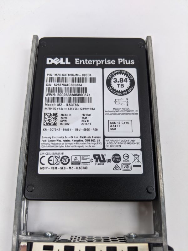 Compellent 0CT0H2 3.84TB SAS SSD 12Gbps 2.5" Solid Sate Drive