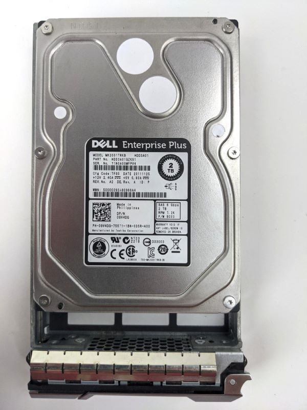 Equallogic 9V4DG  Dell 2TB 7.2K 6Gbps SAS 3.5" Hard Disk Drive PS4100 PS6100